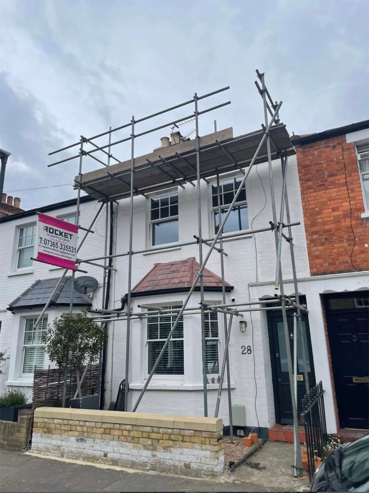 Terraced House Scaffold — London, by Rocket Scaffolding
