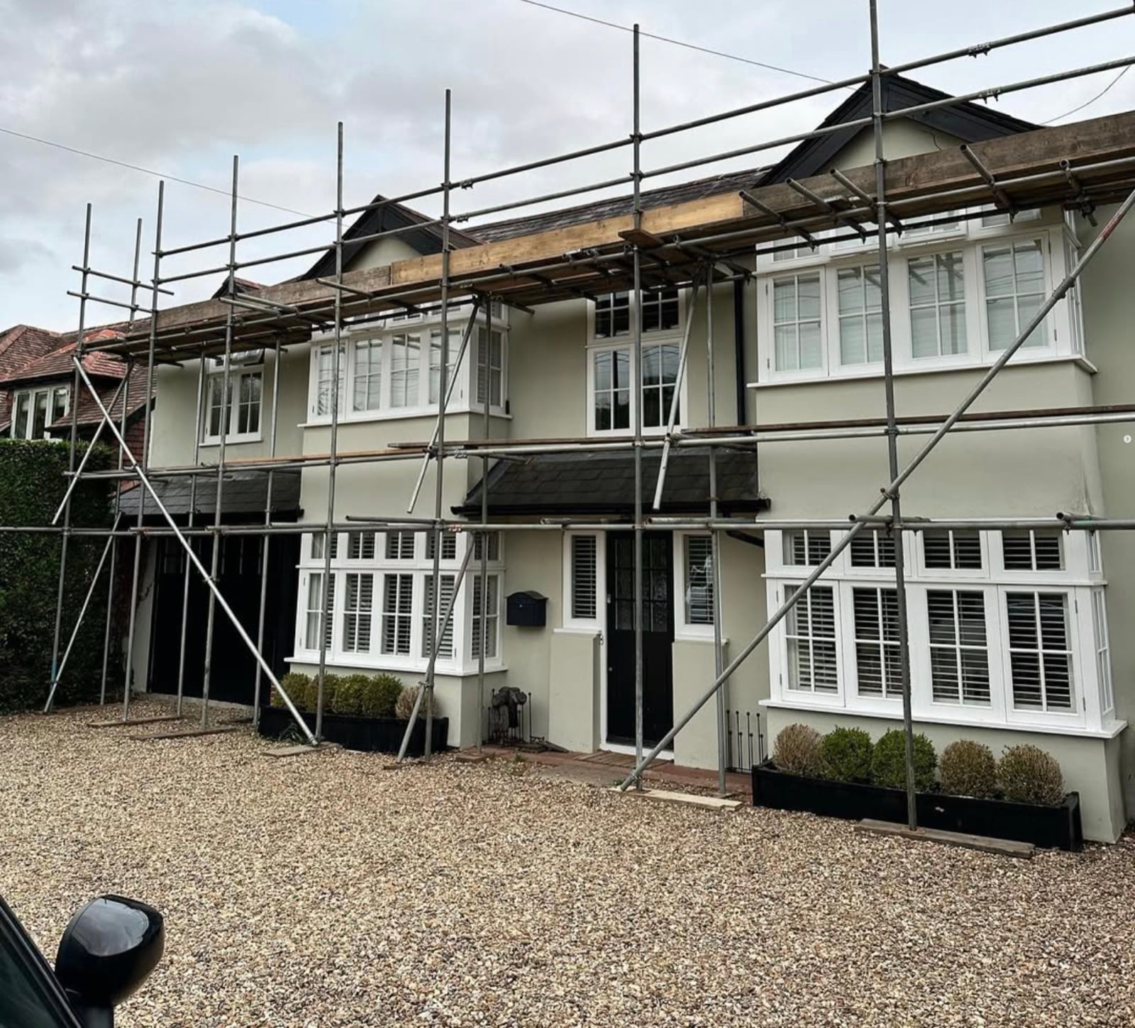 Semi-detached house scaffold, London — Rocket Scaffolding